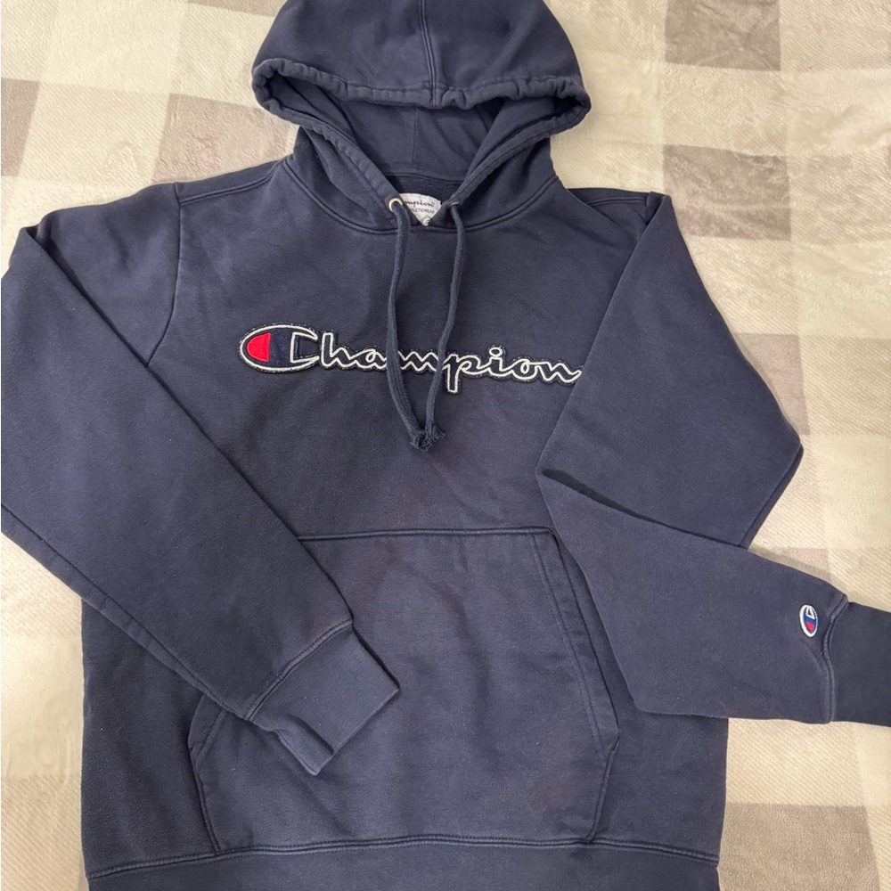 Champion Men's Navy Hoodie